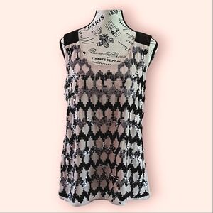 Under Skies Pale Peach Sequin Tank